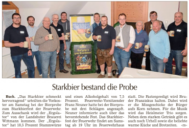 Bierprobe zum Starkbierfest 2019