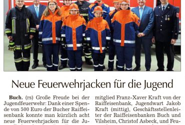 Neue Jacken für die Jugendfeuerwehr