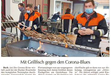 Erstes Fischgrillen der FF Buch