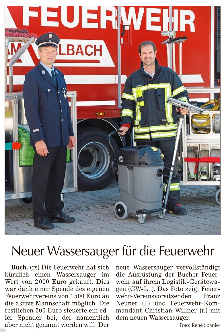 Aktuelles Freiwillige Feuerwehr Buch Am Erlbach